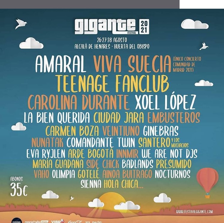 Nuevos nombres en el cartel del Festival Gigante 2021