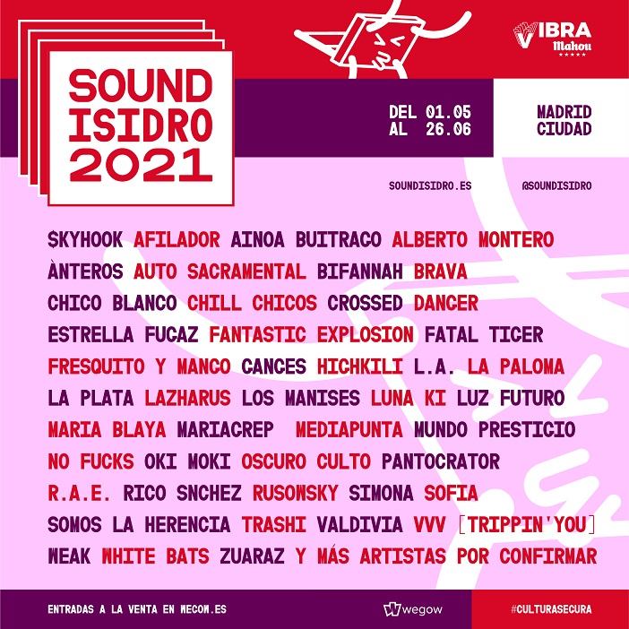 Primer avance de cartel de Sound Isidro 2021